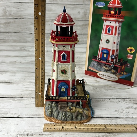 Lemax 2007 Seal Harbor Lighthouse Rotating Beacon works includes adapter - Picture 3 of 12
